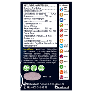 Lucovitaal D-mannose Cranberry Tabletten 60TB