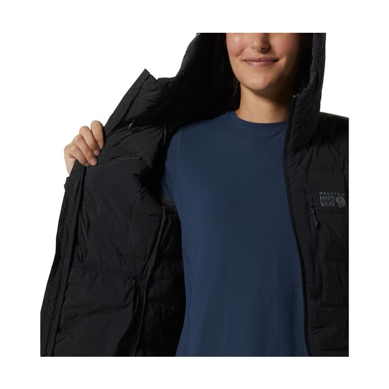 Mountain Hardwear Stretchdown Hoody Jacket Women Dark Storm Heather