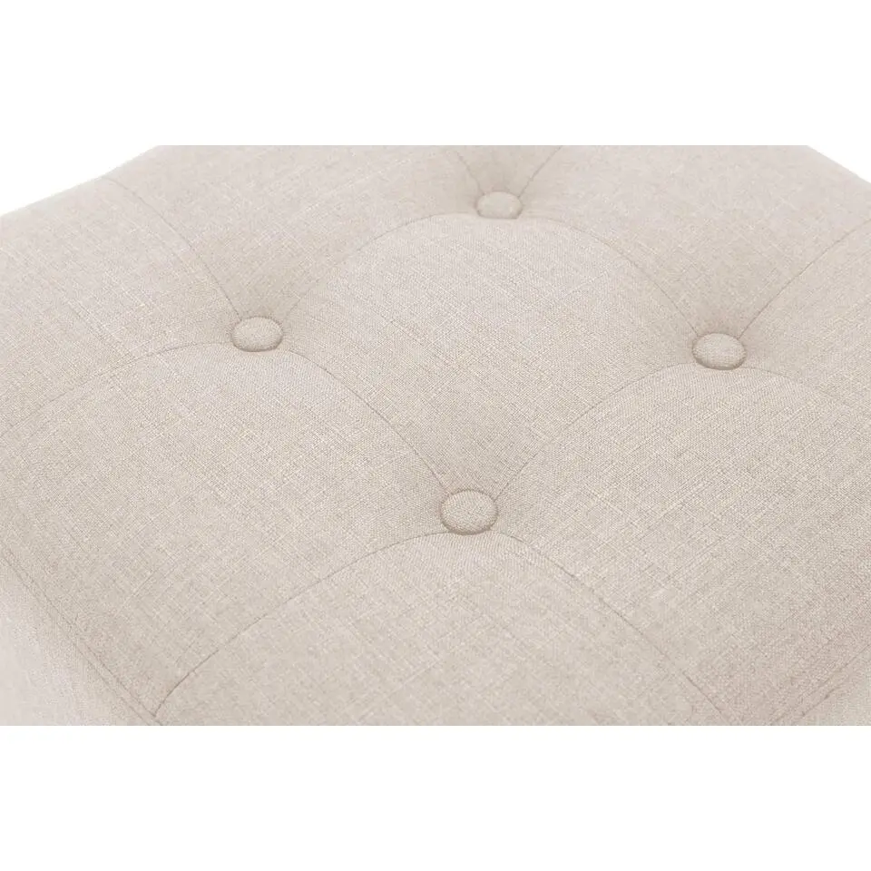 CLP Hocker Pharao antiek licht Frame - Stof - creme