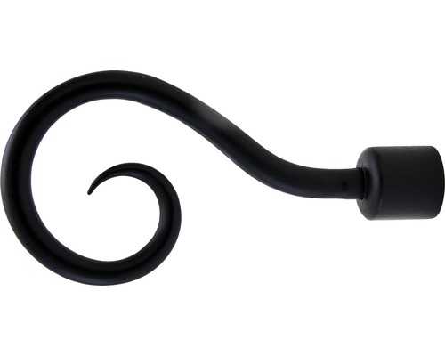 Eindstukhaak voor Rivoli zwart Ø 20 mm 1 st.