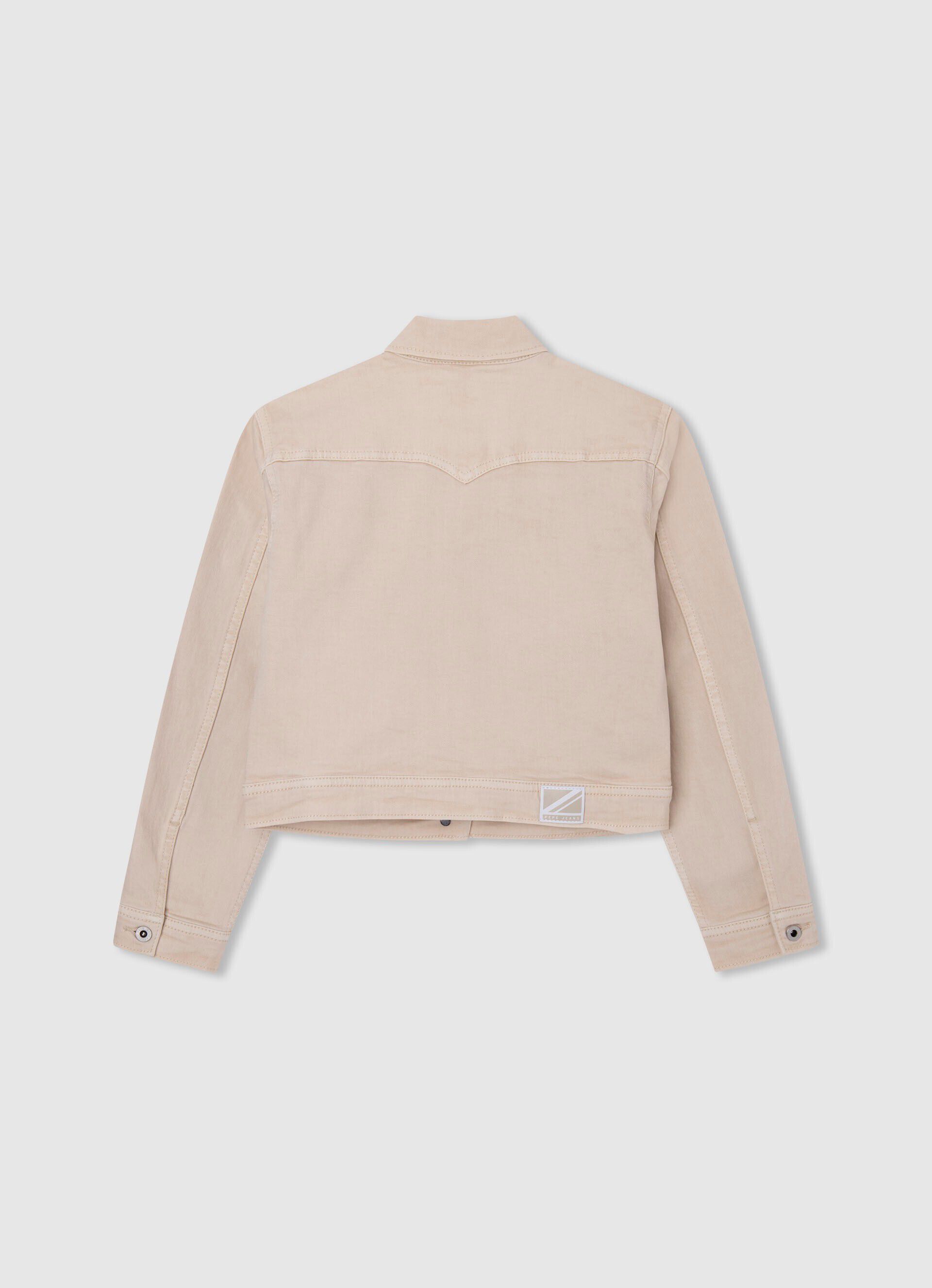 Jaqueta jeans de corte regular - branco manteiga