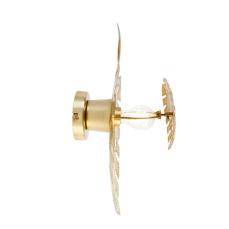 Design wandlamp antiek goud - Carballo