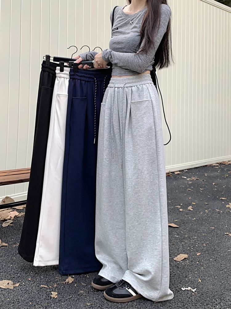 Essere - Wijde joggingbroek met trekkoord in de taille