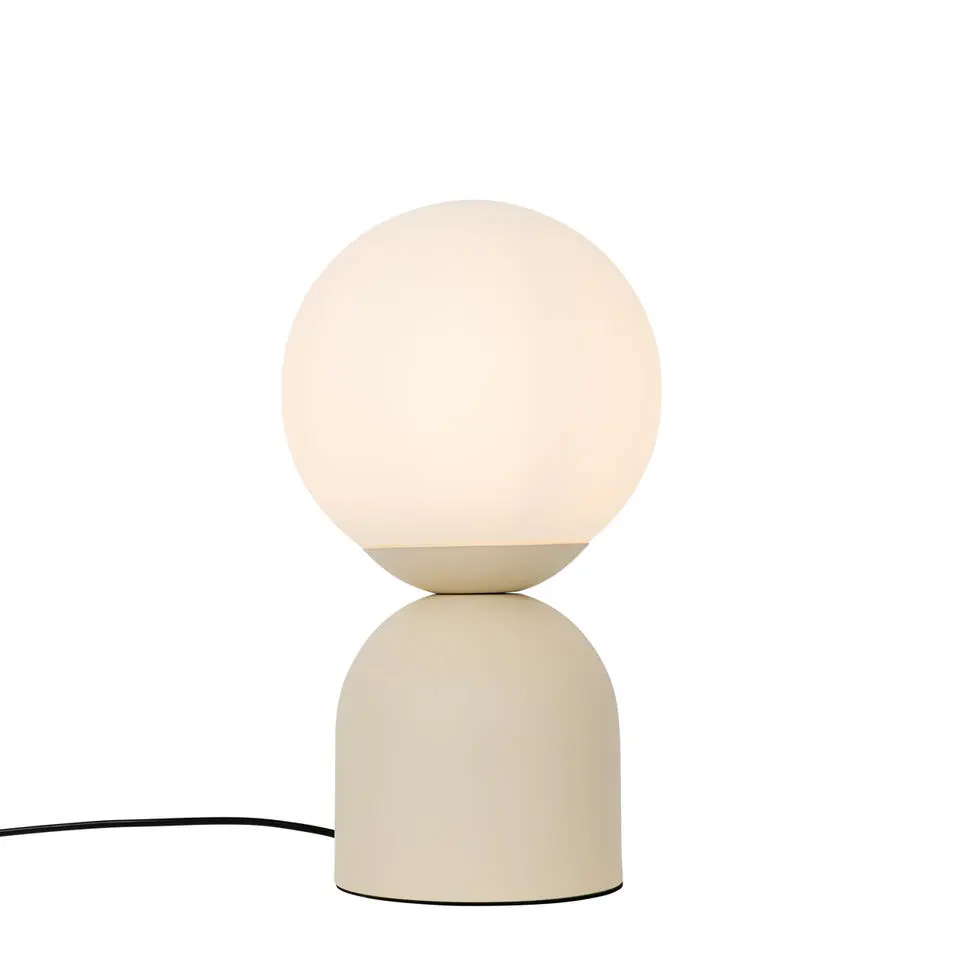 Qazqa tafellampen pallontrend beige e27