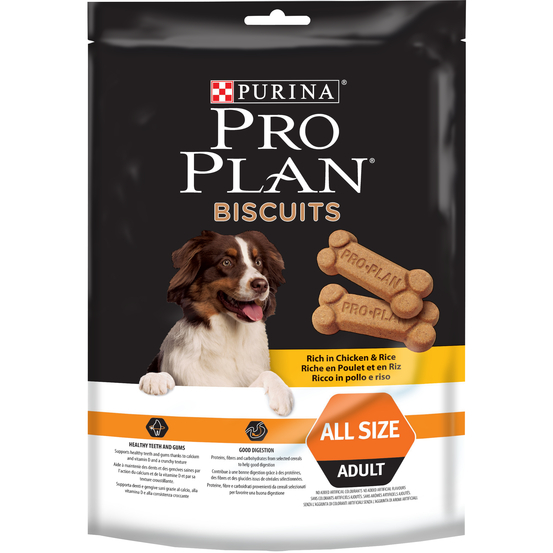 Biscuits Purina pour chien adulte : poulet et riz 400 gr