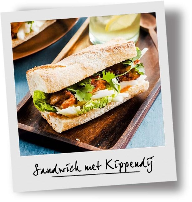 Sandwich met pittige kip