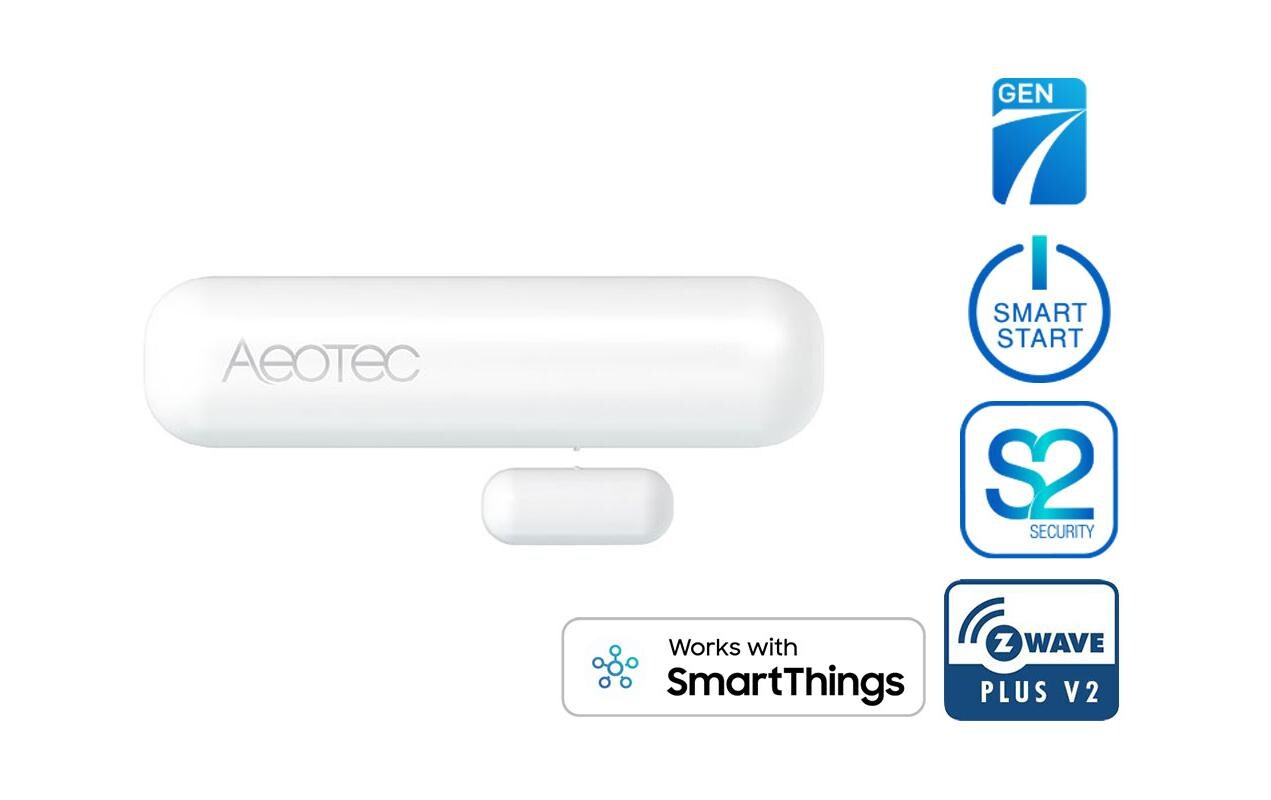 Funk-Fenster- und Türkontakt Sensor 7 Pro Z-WaveAeotec Door Window Sensor 7 (700er Serie), detektiert offen-zu-gekippt