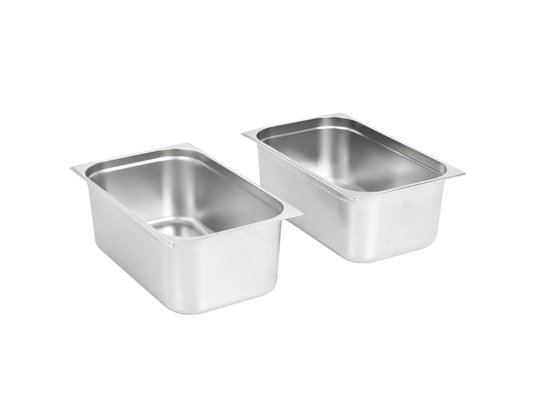 VIDAXL - Bac gastro pro Récipients gastronorm 2 pcs gn 1/1 200 mm acier inoxydable