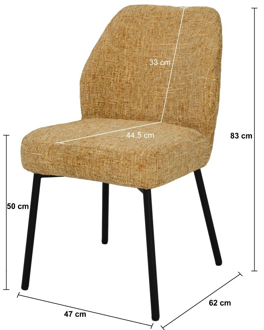 Eetkamerstoel Honey Tess B48 x D63 x H83 cm