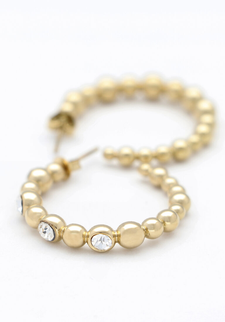 NOTRE-V gouden notre-v oorbellen earring stone crystal