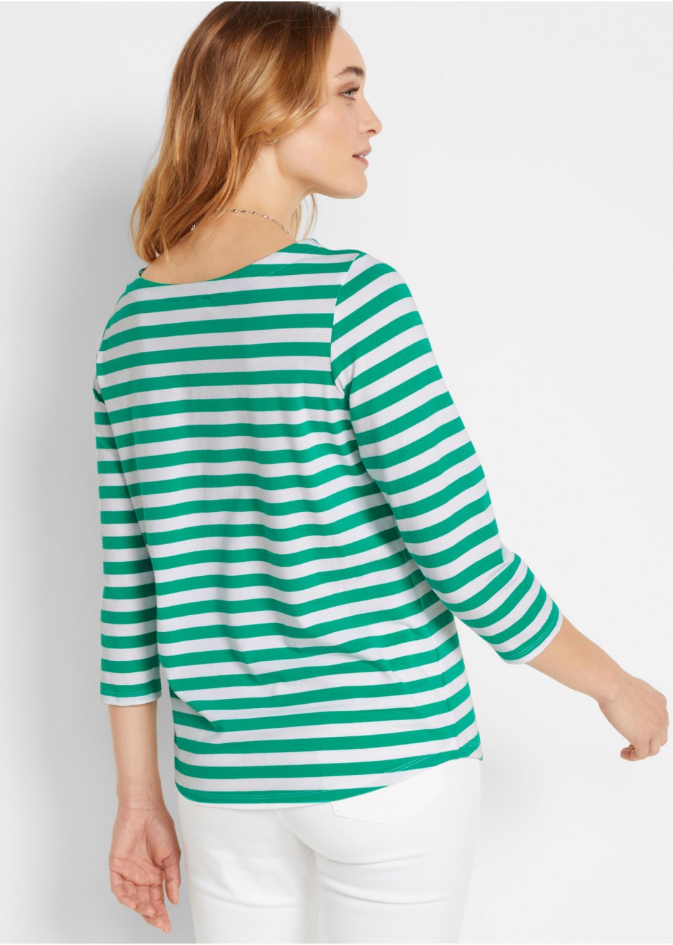 T-shirt 3/4 à encolure bateau