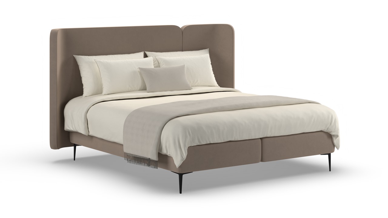 Boxspring Mesa met Kårlsson Excellence matras - Soft suede liver