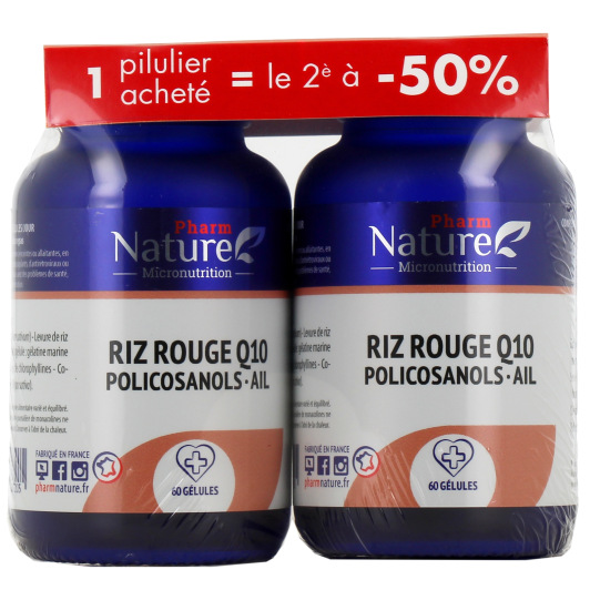 Pharm Nature Riz Rouge Q10 Policosanols Ail - Maintien du Cholestérol