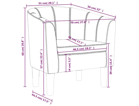 VIDAXL - Fauteuil cabriolet blanc similicuir