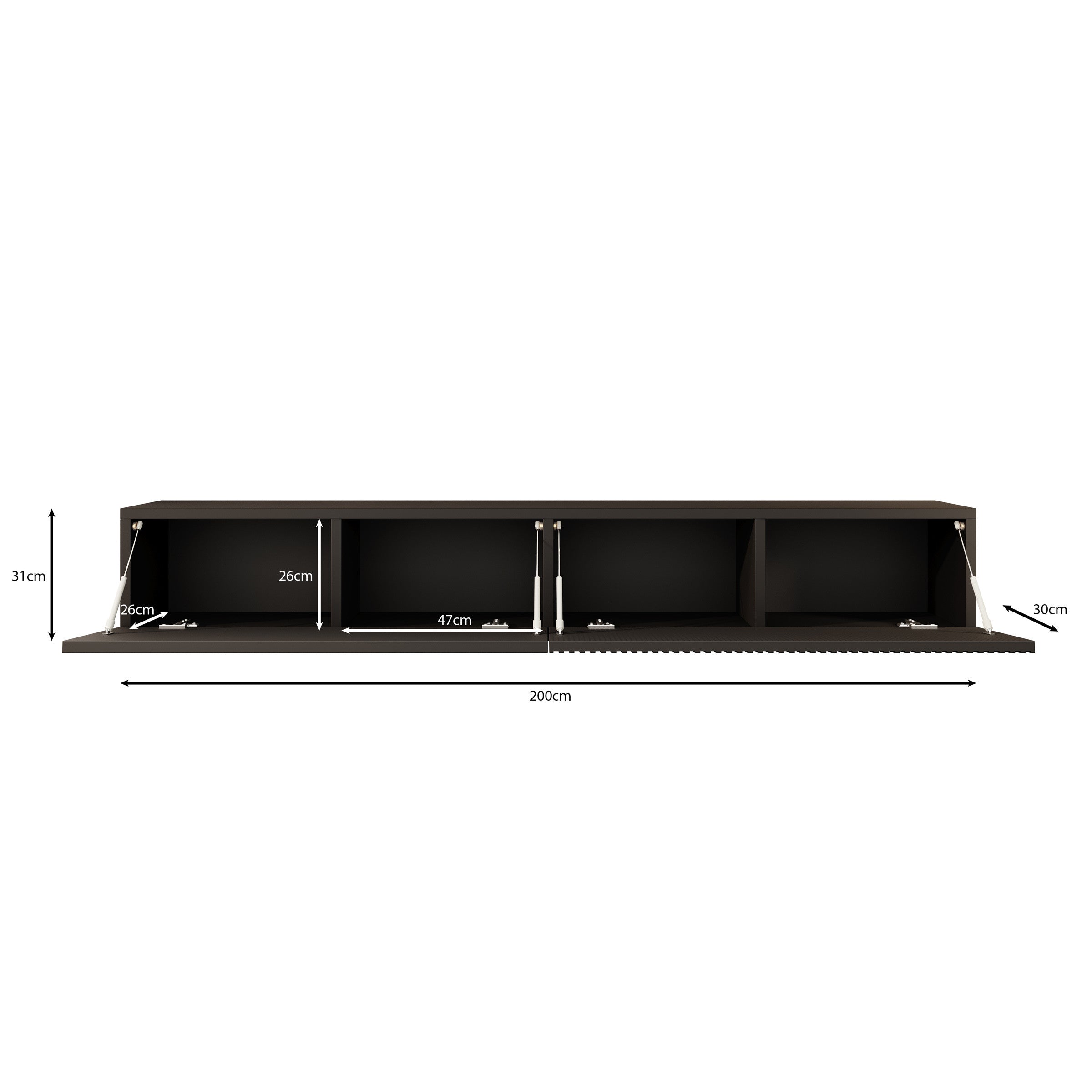 Caius - TV-Meubel - Zwart