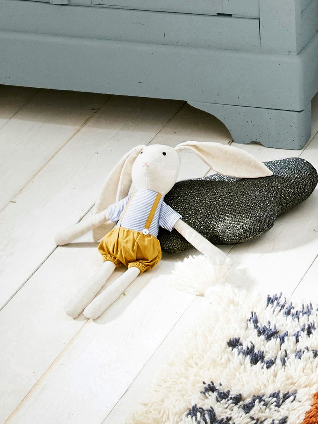 Doudou lapin chiffon