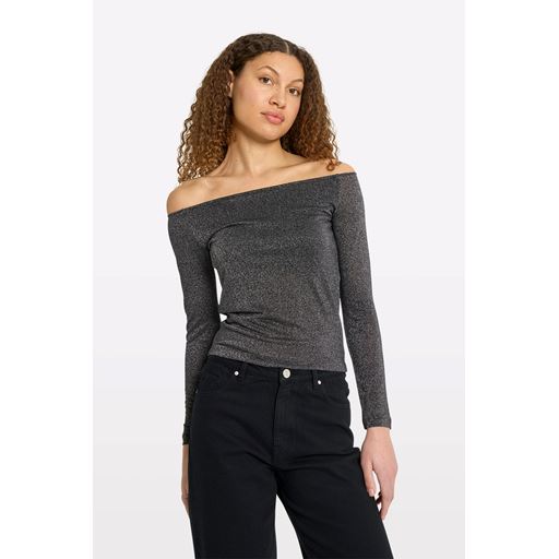 Envii Enmarta Bluse, Black Silver, L