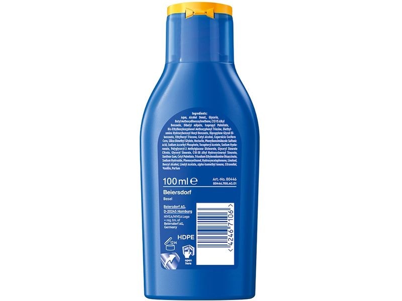 NIVEA SUN Sonnenmilch Protect and Moisture Reisegrösse LSF Sonnenpflege spendet 48 h Feuchtigkeit und schützt vor kurz- und langfristigen UV-Schäden