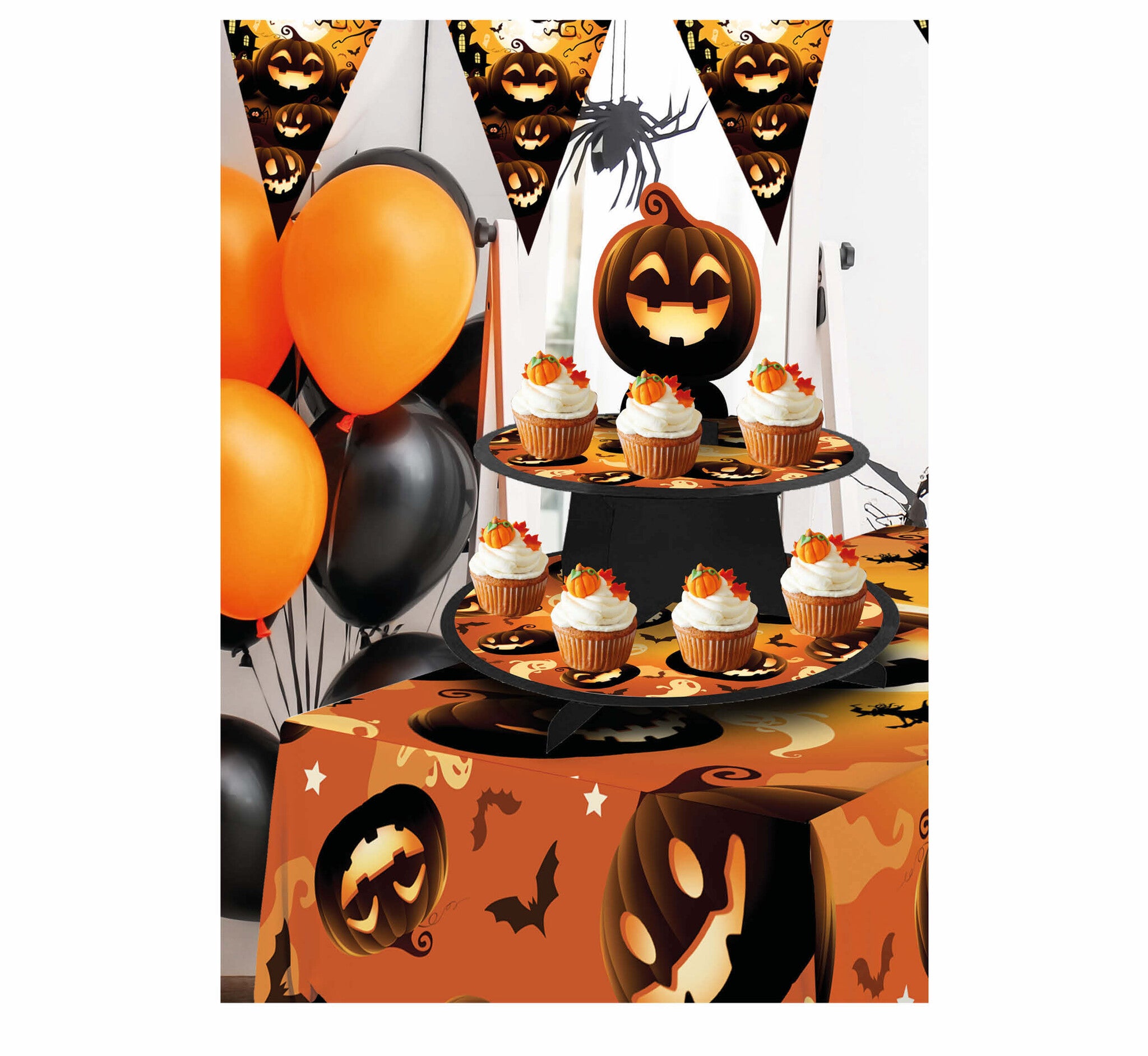 Oranje Halloween Tafeldecoratie Pompoenen 36cm
