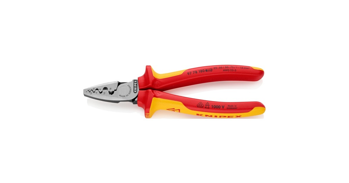 KNIPEXKrimptang voor adereindhulzen VDE 9778180