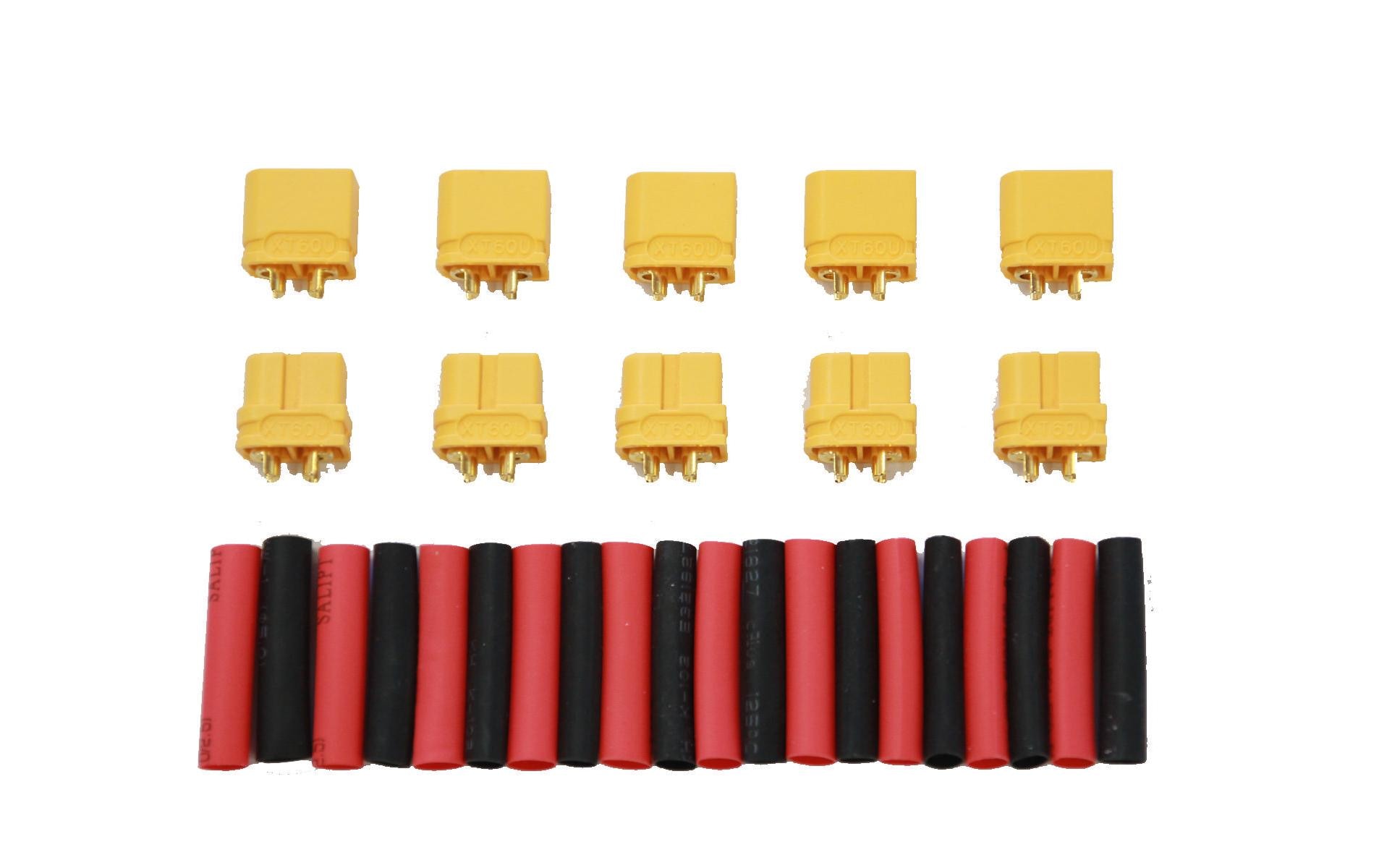 Stecker XT60U 5 Paar5 Paar XT60U Stecker/Buchsen mit Schrumpfschlauch