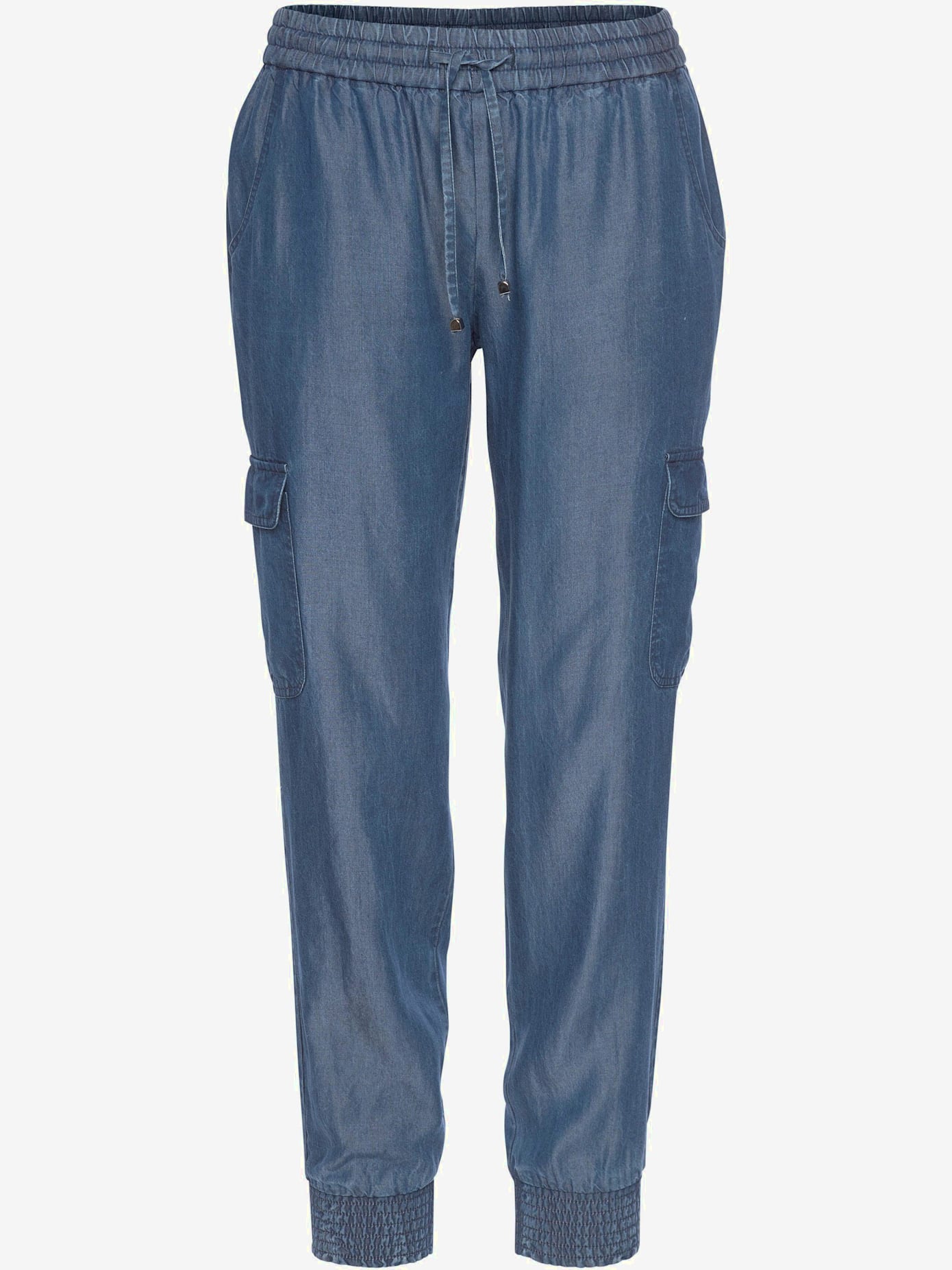 Pantalon ceinture smockée élastique et coulisse