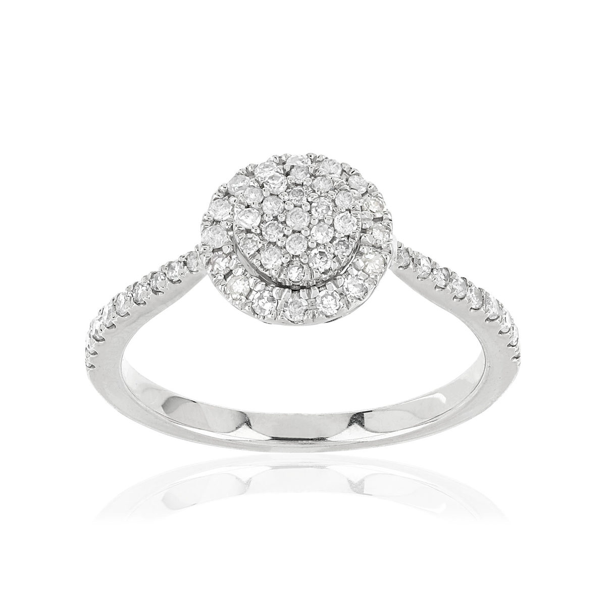 Bague or blanc 750 diamants