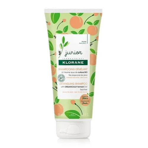 Junior - Shampoing Démêlant à l'Avoine BIO - Parfum Pêche - Corps et Cheveux - Enfant - Klorane - 200ml