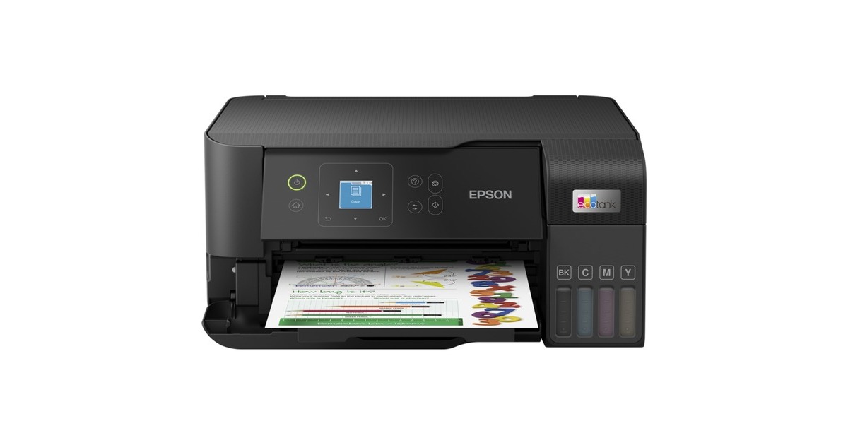 EpsonEcoTank ET-2840 A4 multifunctionele Wi-Fi-printer met inkttank all-in-one inkjetprinter  (Zwart, Scannen, Kopiëren, Wi-Fi, inclusief tot 3 jaar inkt)