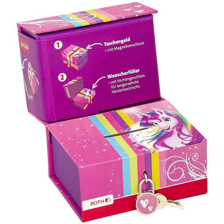 Roth Spardose Einhornportait - 2 Boxen 2 Fächer