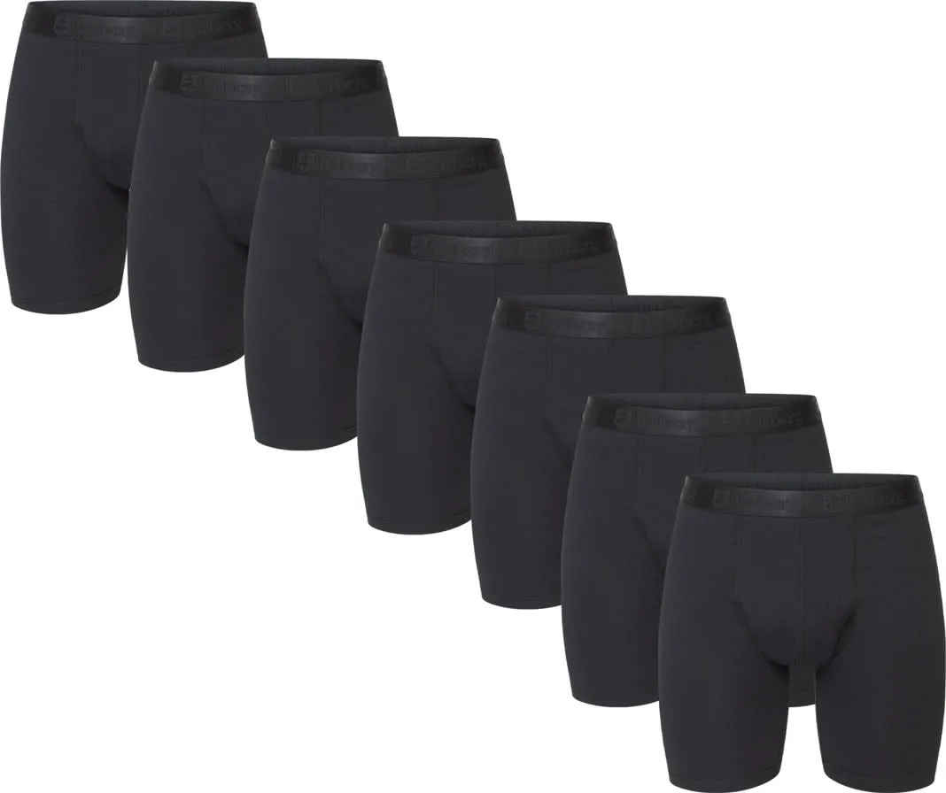 Urberg Bamboo Boxers Long Leg 7-Pack Men Black Beauty