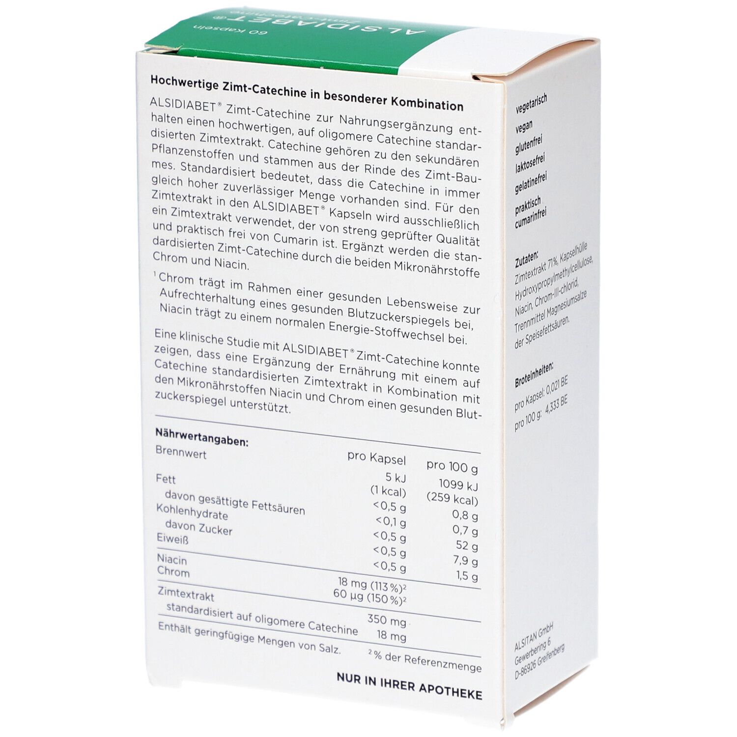 ALSIDIABET® Zimt-Catechine für Diabetiker Typ II