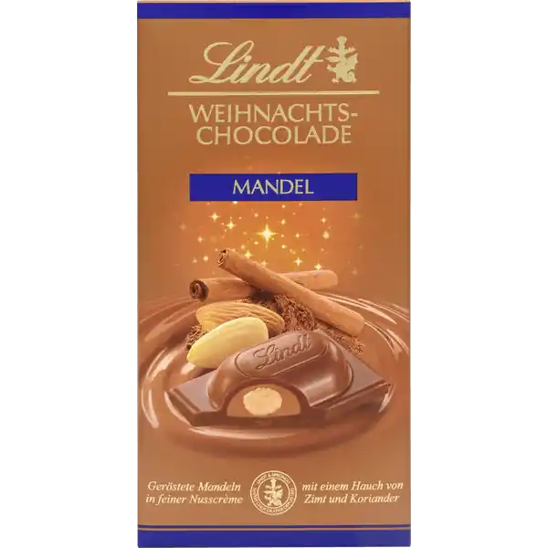 Weihnachtschokolade Mandel