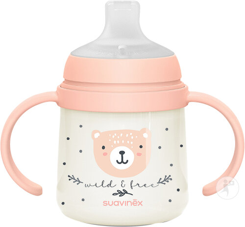 Suavinex Wild&Free Biberon A Anses +6 Mois Night And Day Rose 150ml