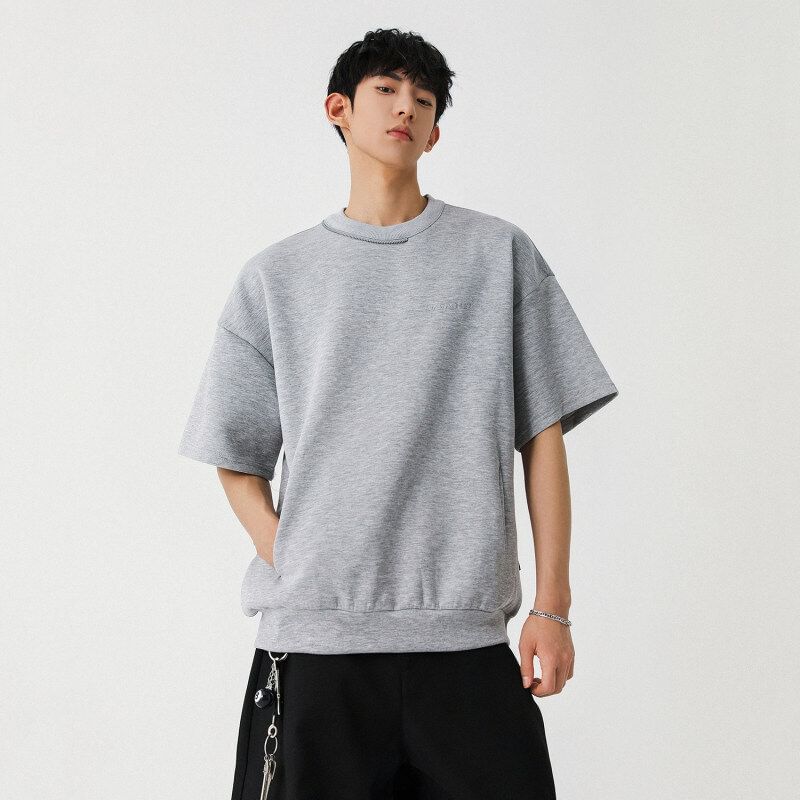 VEAZ - Effen T-shirt met korte mouwen en ronde hals