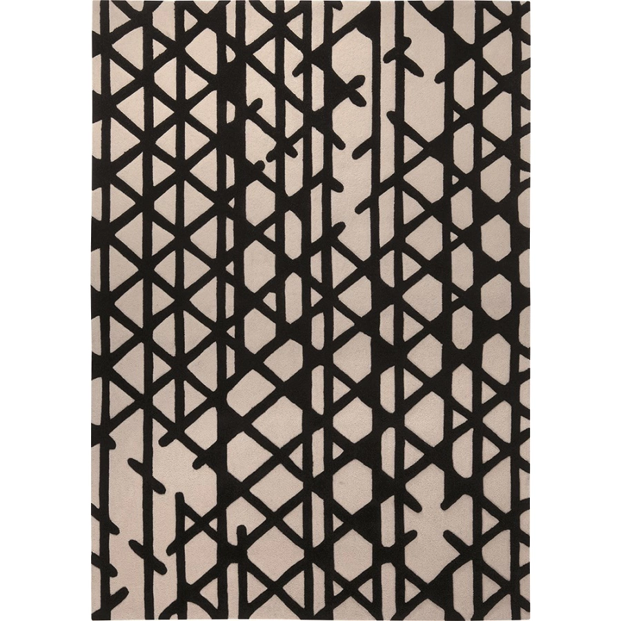 Esprit Kurzflorteppich Artisan Pop schwarzweiss