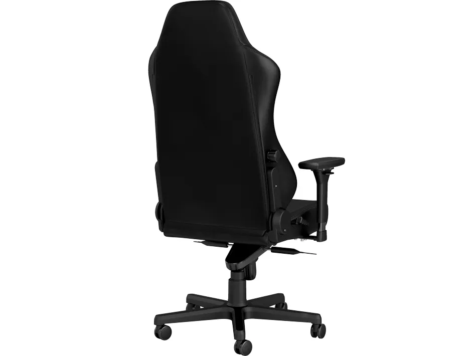 Noblechairs Hero - Stol - ergonomisk - armstøtter - T-formet - vippe - drejeled - aluminium, polyurethan, stål, memory foam, polyuretan vegan falsk læder - sort