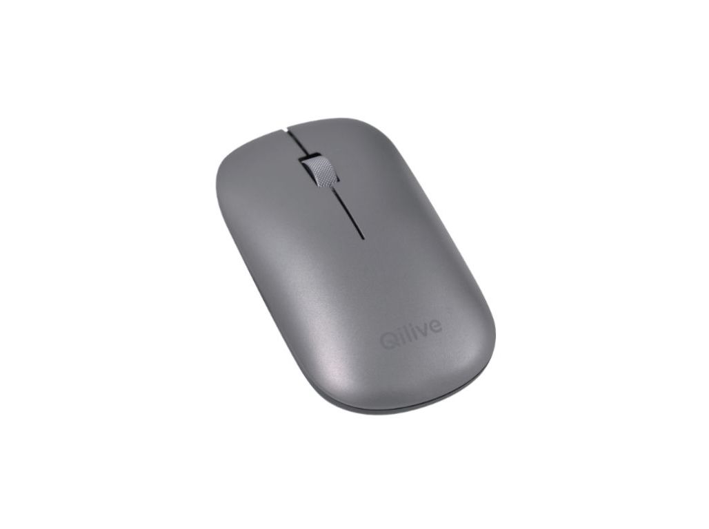 RATO SEM FIO QILIVE FLAT CINZA