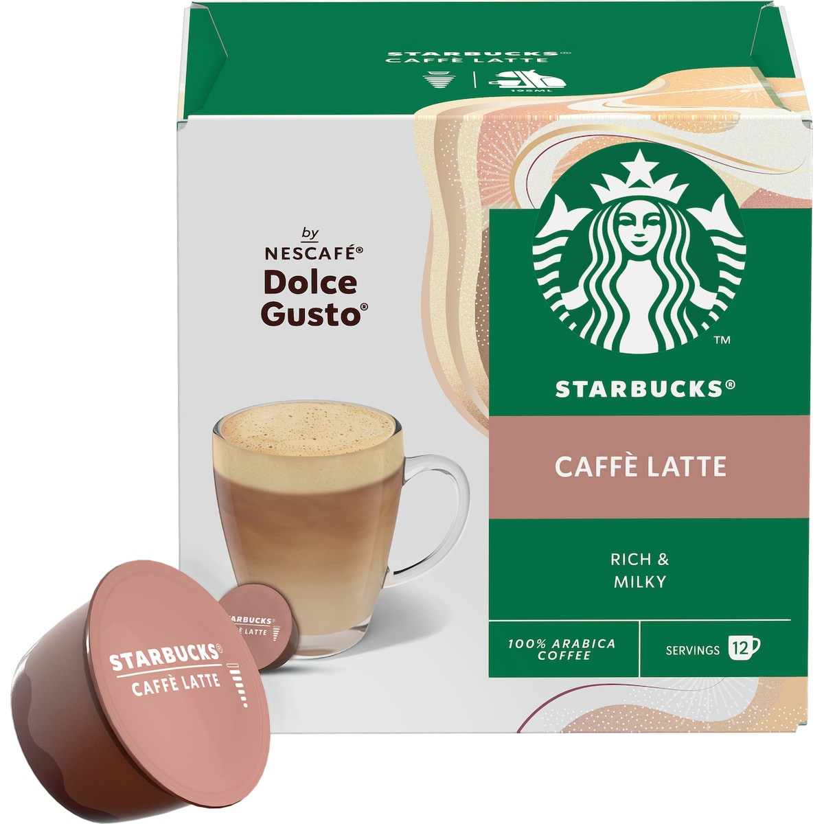 Starbucks Caffe Latte av NESCAFÉ Dolce Gusto kaffekapsler (12-pk)
