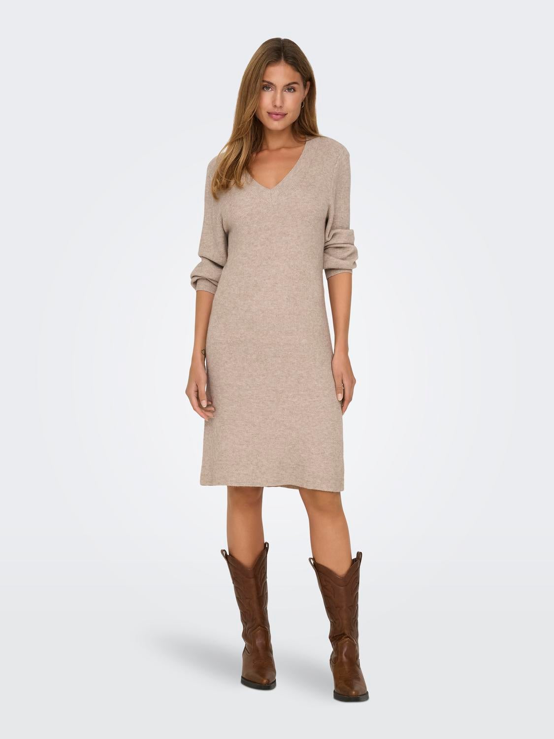 ONLKATIA Midikleid Mocha Meringue