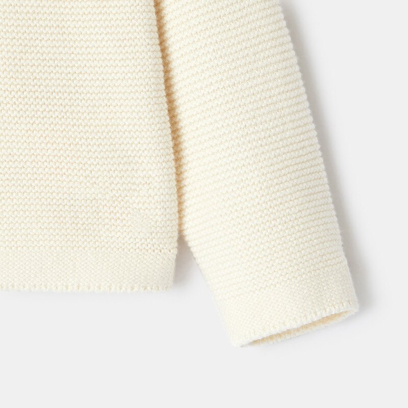 Pull de Noël en tricot blanc bébé fille Absorba Blanc