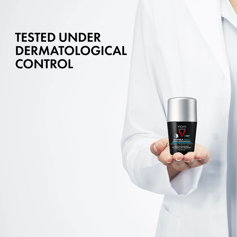 Vichy Homme Invisible Resist 72H Dermo Detranspirant Roll-On Deodorant 50 ml