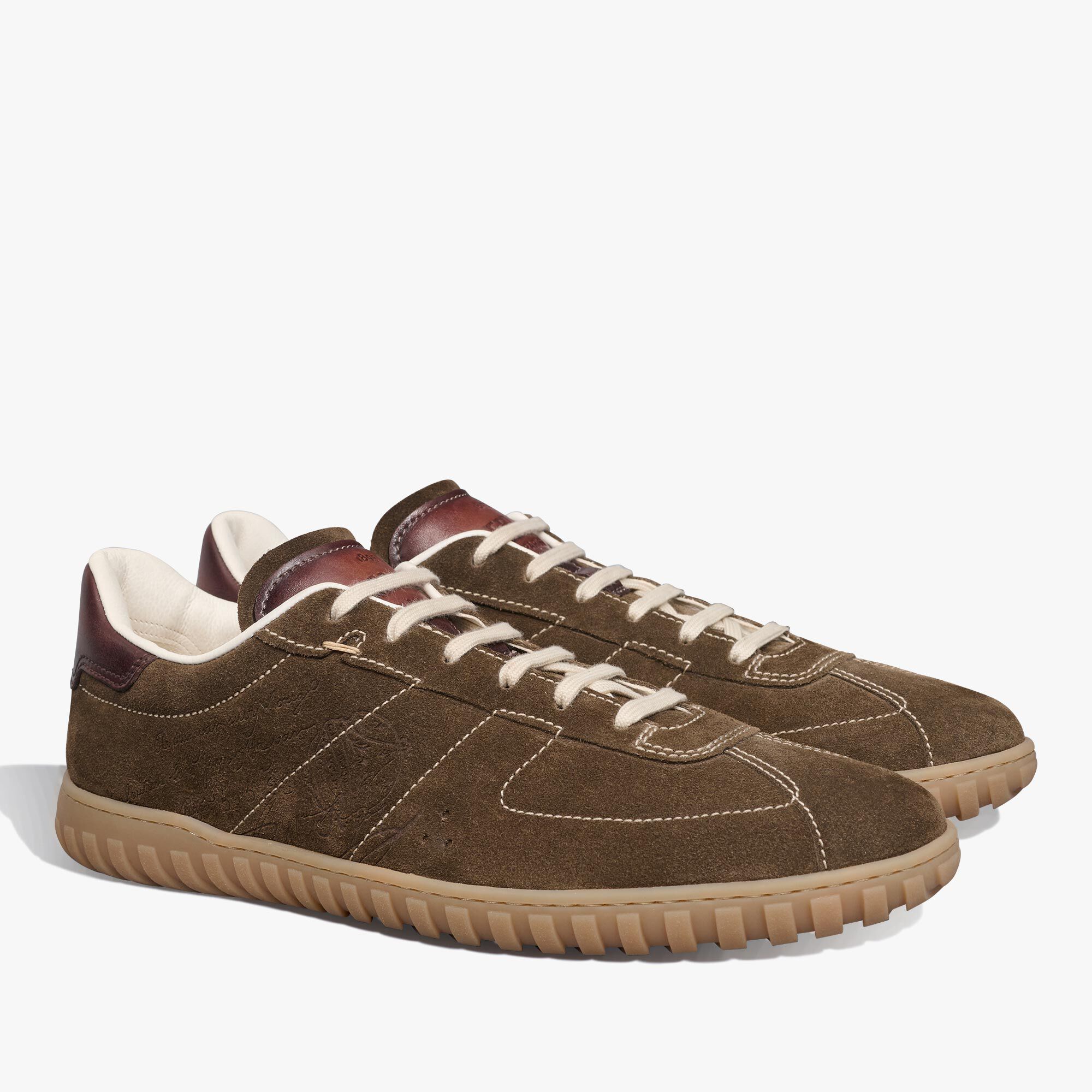 Sneaker Trainer En Suede Scritto