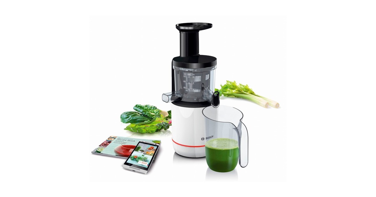 BoschMESM500W Slow Juicer VitaExtract sapcentrifuge  (Wit)