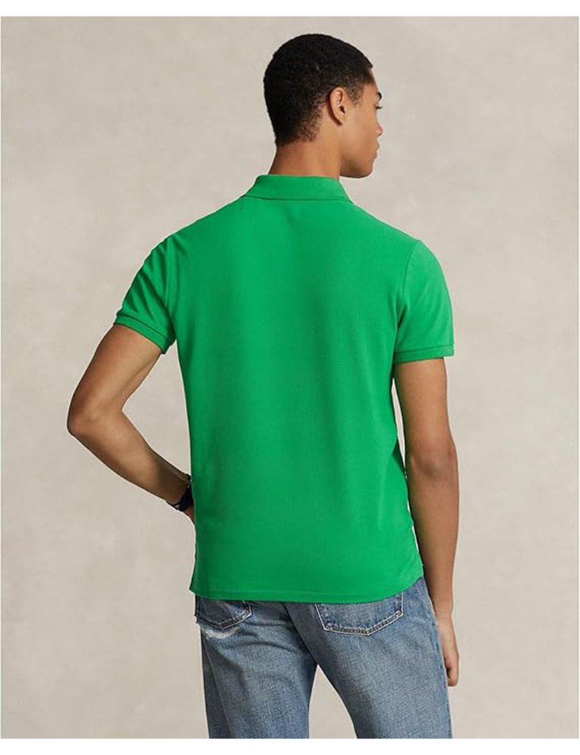 Slim Fit Green Polo Yellow Logo