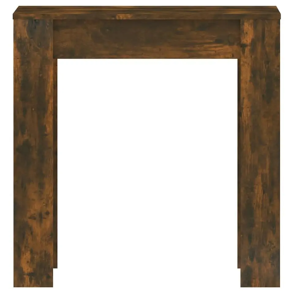 vidaXL Eettafel - Gerookt eiken - Bewerkt hout - 140x74.5x76 cm