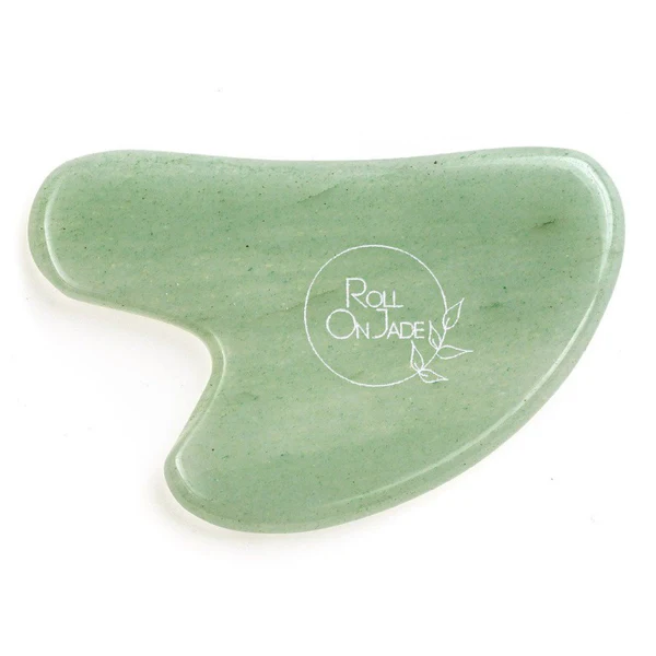 Roll-on Jade Le Gua Sha en Aventurine Verte 9 x 5 cm