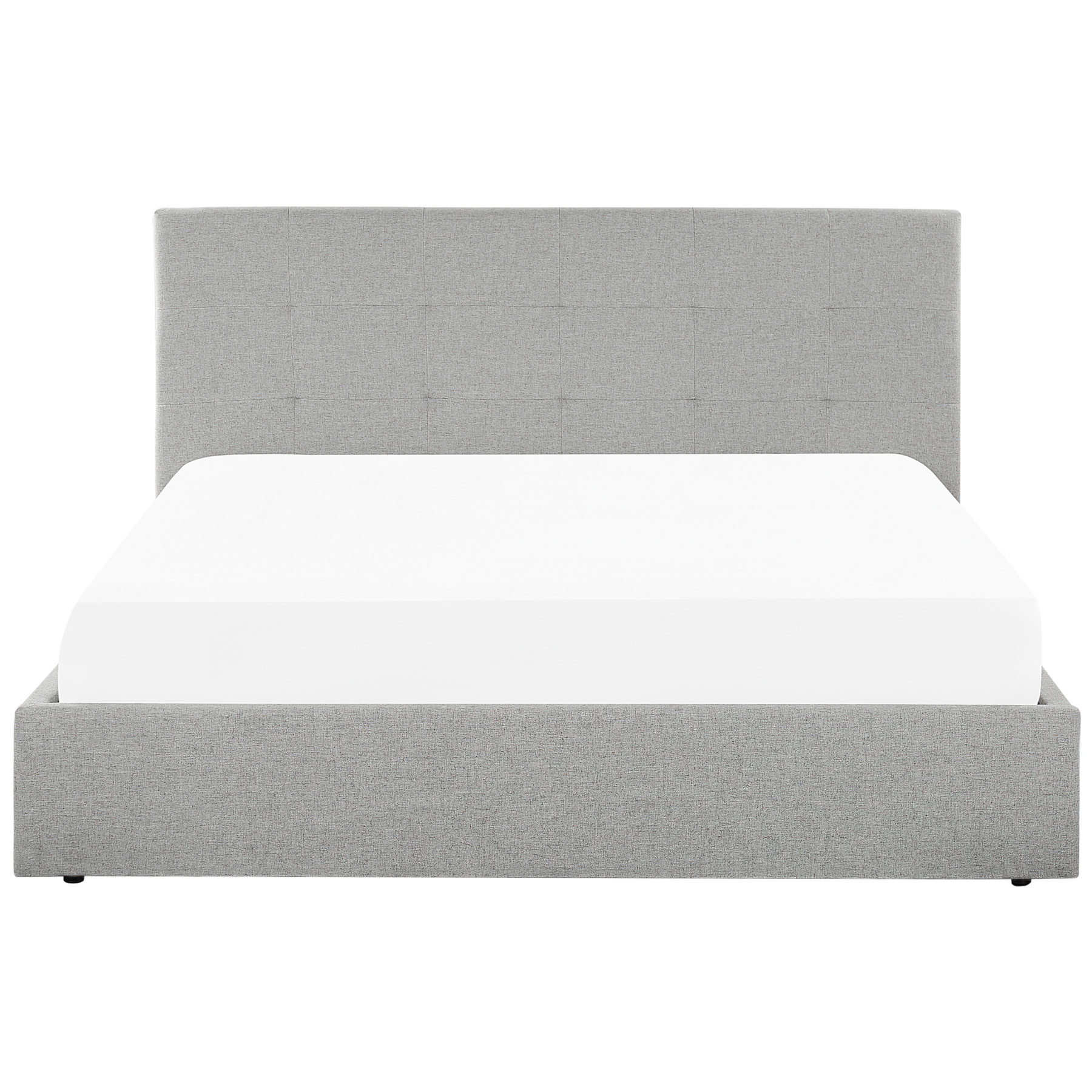 Beliani-LORIENT-Bed met opbergruimte-Lichtgrijs-140 x 200 cm-Polyester
