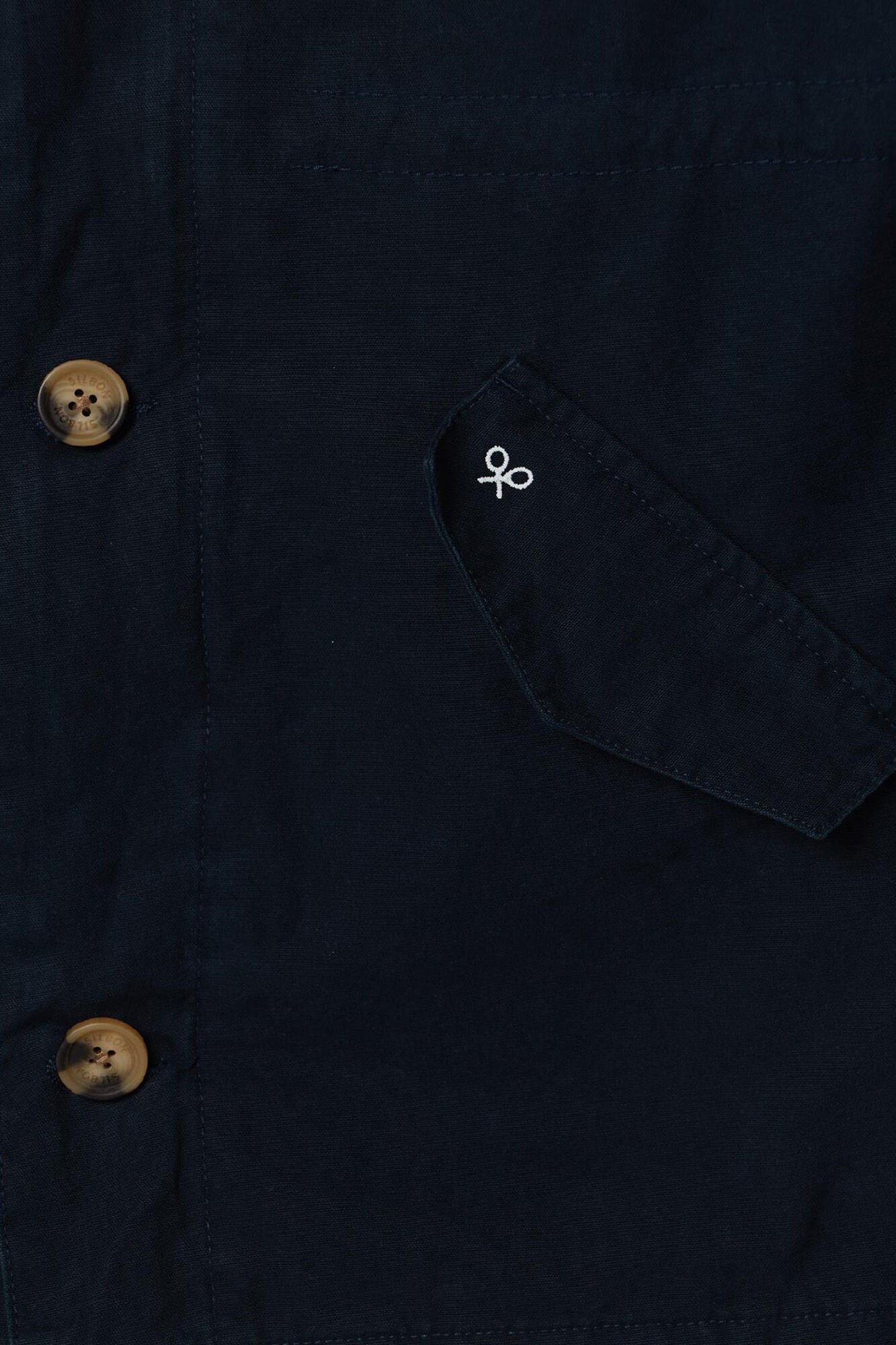 Parka azul marinho tingida em peça - Azul marinho