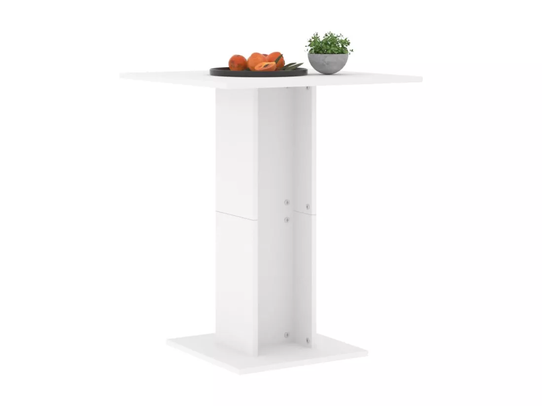 Table de bistro Blanc 60x60x75 cm Aggloméré